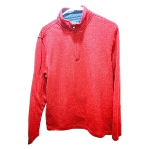 Izod 1/4 Fleece Jacket Pullover Red Size Medium